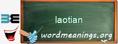 WordMeaning blackboard for laotian